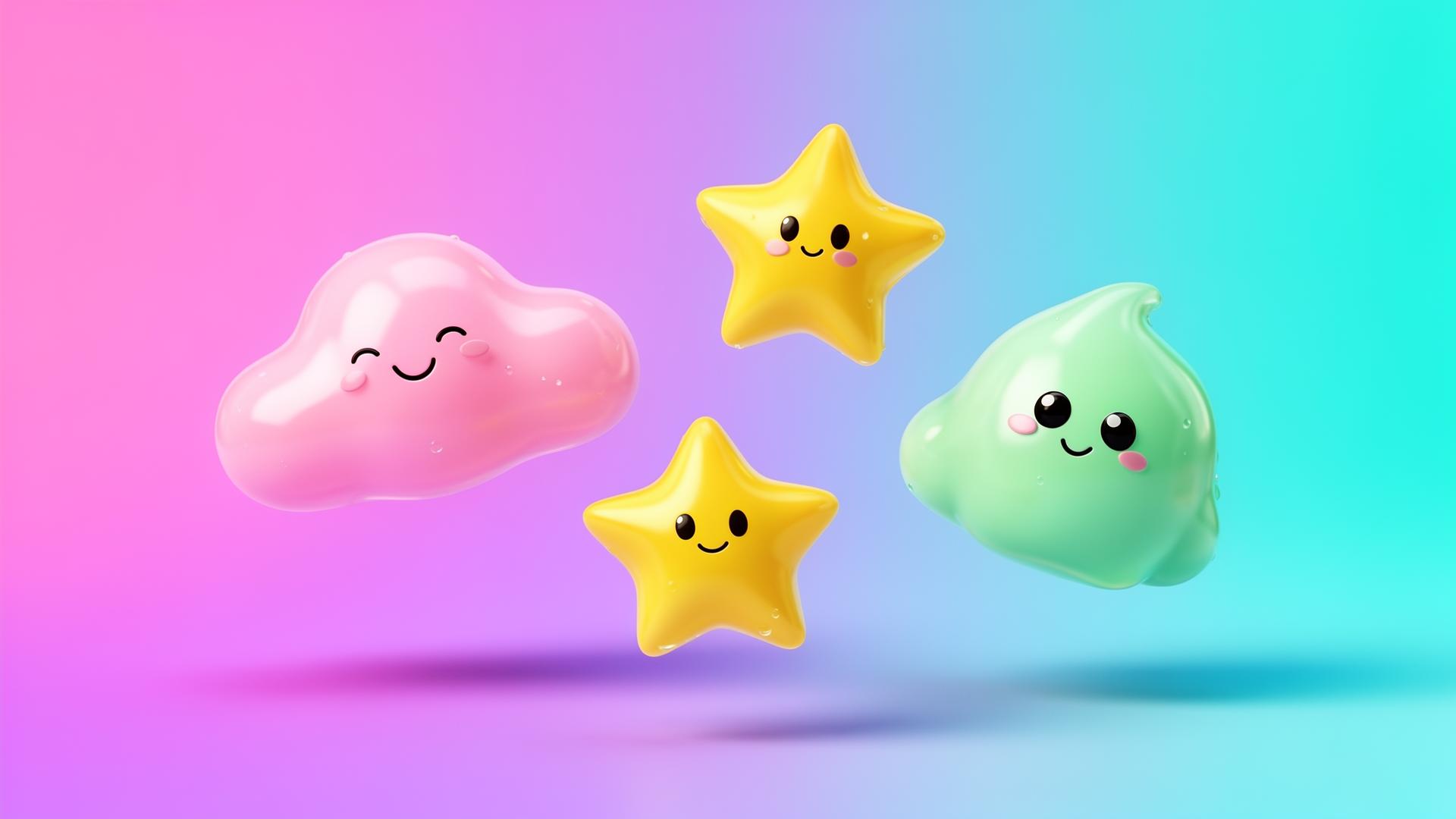 Floating SquishUp toys